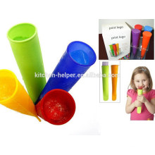 2015 de grado alimenticio silicona Ice Pop Maker Moldes, Silicona Popsicle Mold